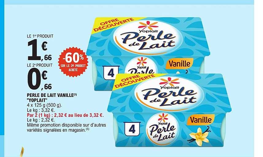 PERLE DE LAIT VANILLE(1) "YOPLAIT"