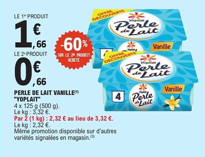 PERLE DE LAIT VANILLE(1) "YOPLAIT"