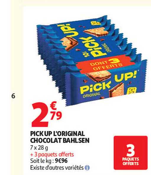 PICK UP L'ORIGINAL CHOCOLAT BAHLSEN