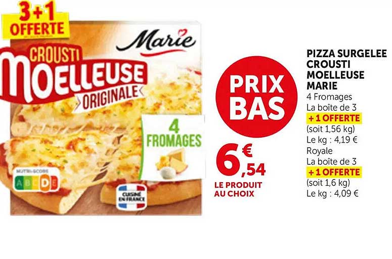 PIZZA SURGELÉE CROUSTI MOELLEUSE MARIE
