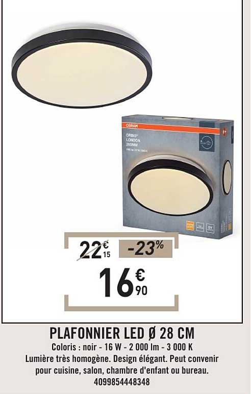 PLAFONNIER LED Ø 28 CM