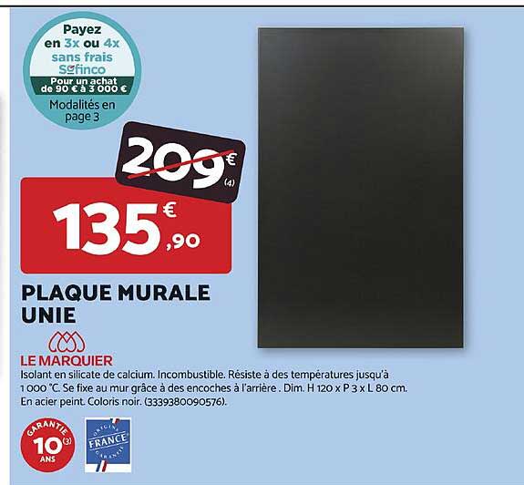 PLAQUE MURALE UNIE