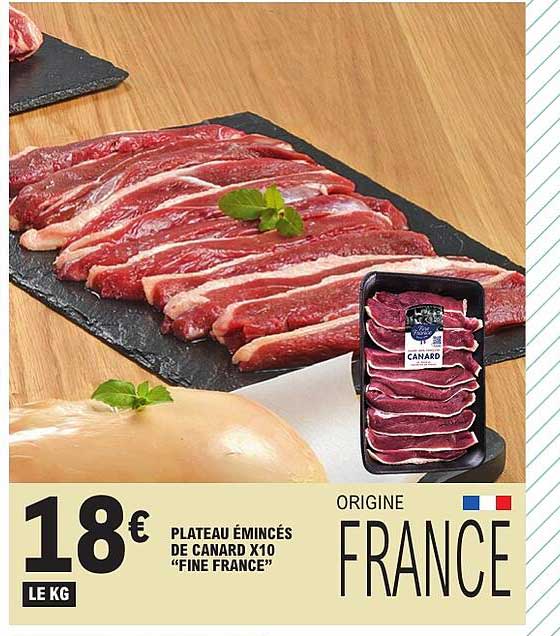 PLATEAU ÉMINCÉS DE CANARD X10 “FINE FRANCE”