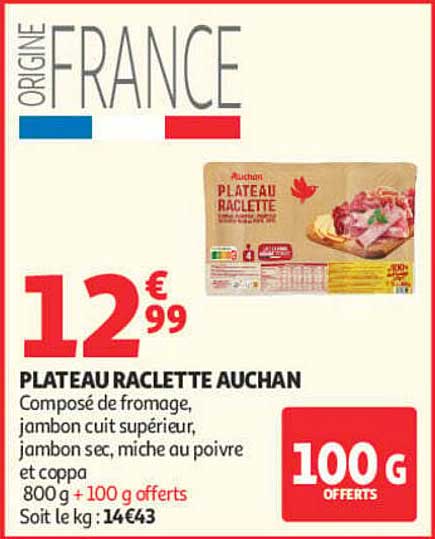 PLATEAU RACLETTE AUCHAN