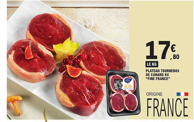 PLATEAU TOURNEDOS DE CANARD X4 “FINE FRANCE”