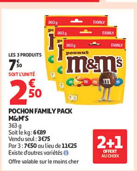 POCHON FAMILY PACK M&M'S 363 g