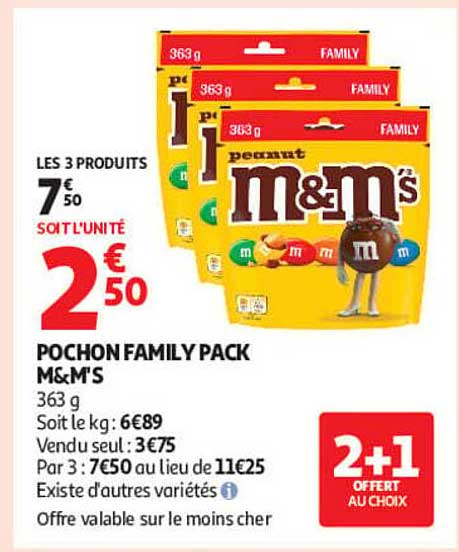 POCHON FAMILY PACK M&M'S