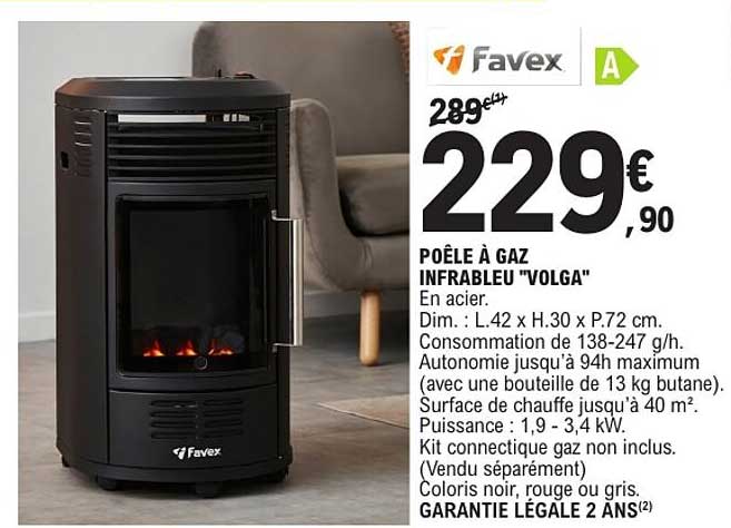POÊLE À GAZ INFRABLEU "VOLGA"