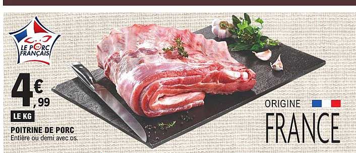 POITRINE DE PORC