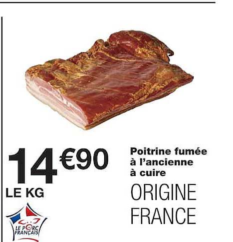 Poitrine fumée à l’ancienne à cuire ORIGINE FRANCE