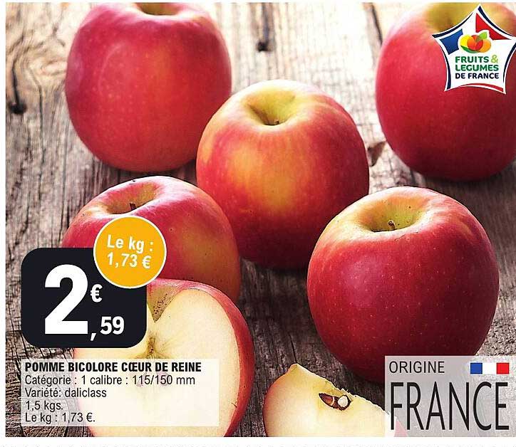 POMME BICOLORE COEUR DE REINE