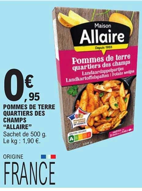 Pommes de terre quartiers des champs “Allaire”