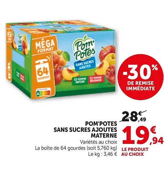 POM'POTES SANS SUCRES AJOUTES MATERNE