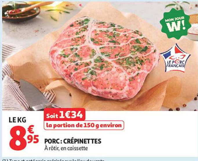 PORC : CRÉPINETTES