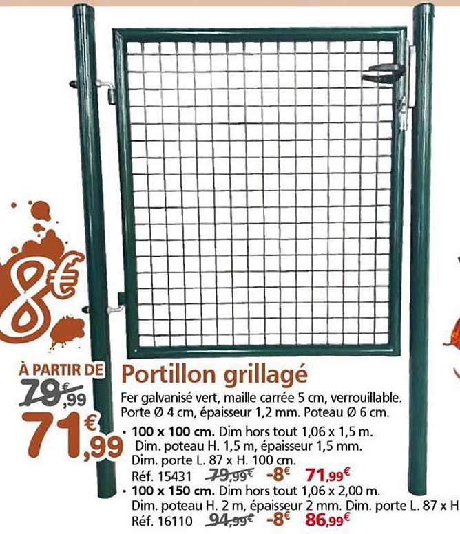 Portillon grillagé