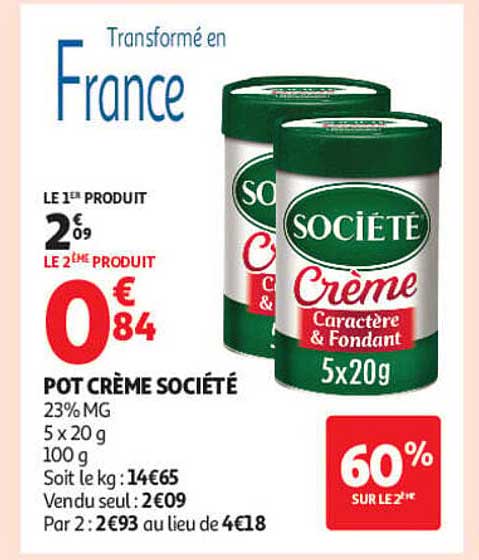 Pot crème Société