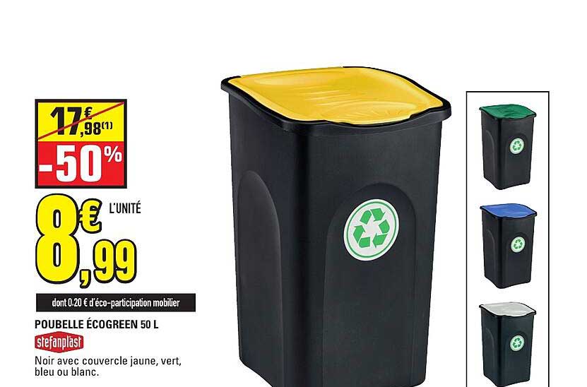 POUBELLE ÉCOGREEN 50 L