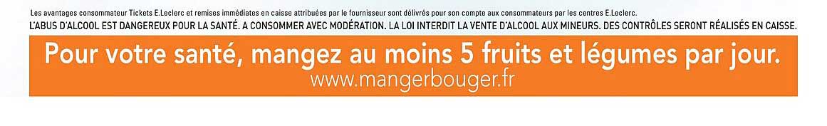 Pour votre santé, mangez au moins 5 fruits et légumes par jour.