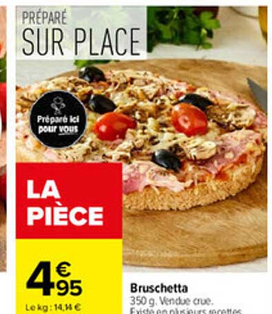 PRÉPARÉ SUR PLACE