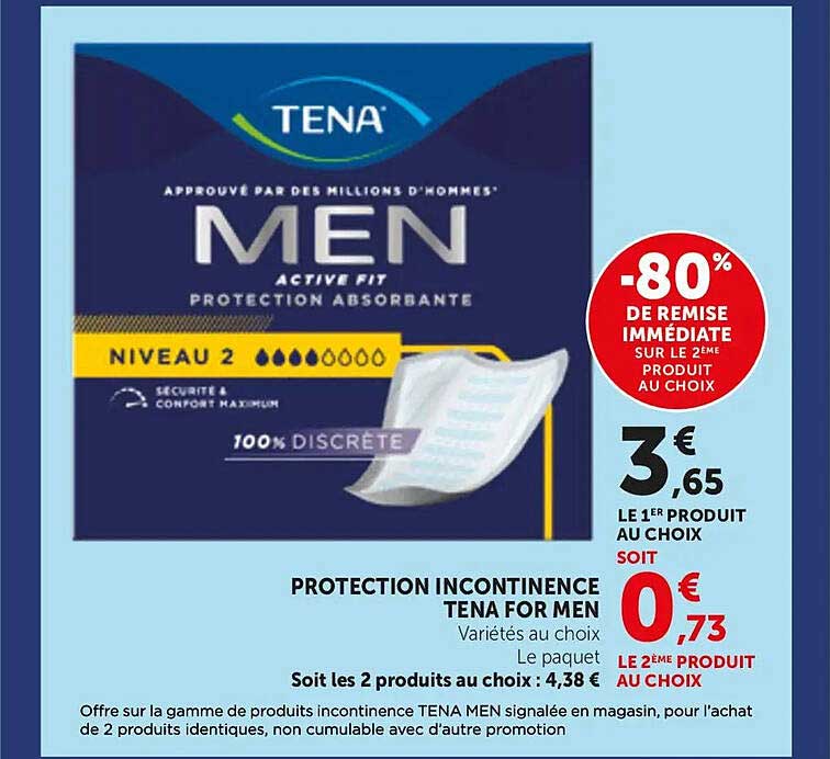 PROTECTION INCONTINENCE TENA FOR MEN