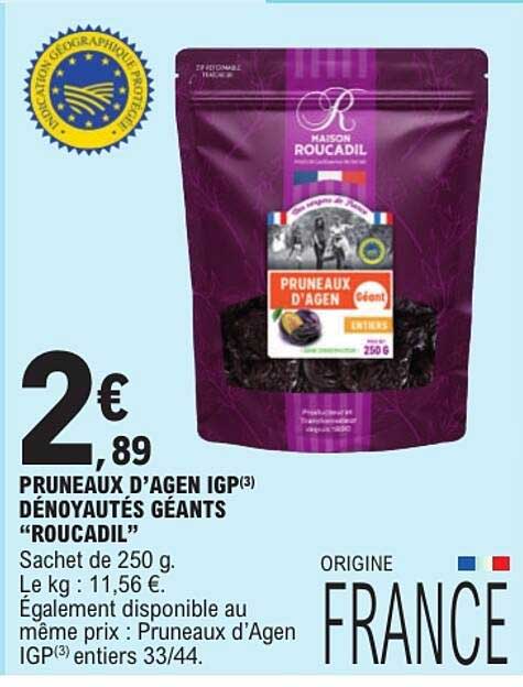 PRUNEAUX D’AGEN IGP DÉNOYAUTÉS GÉANTS “ROUCADIL”