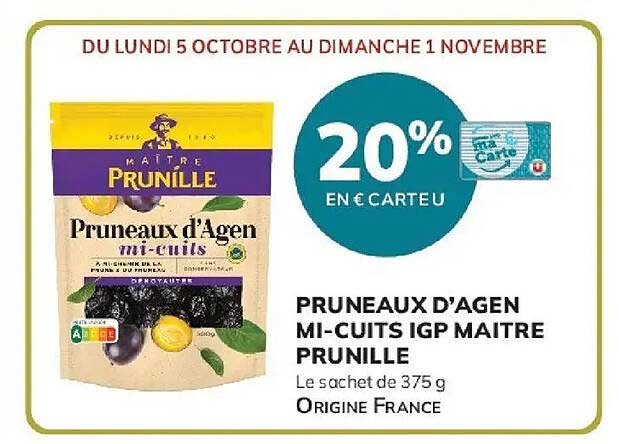 PRUNEAUX D’AGEN MI-CUITS IGP MAITRE PRUNILLE