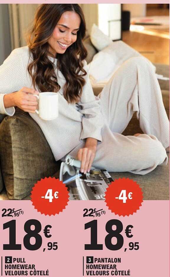 PULL HOMEWEAR VELOURS CÔTELÉ