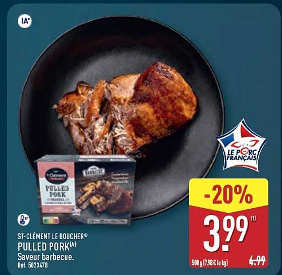 PULLED PORK Saveur barbecue.