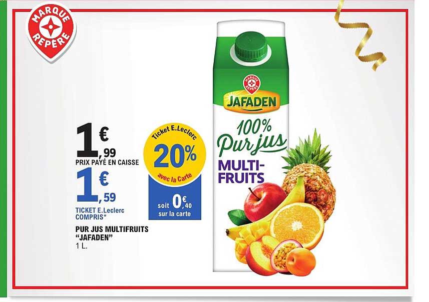 PUR JUS MULTIFRUITS “JAFADEN” 1 L.