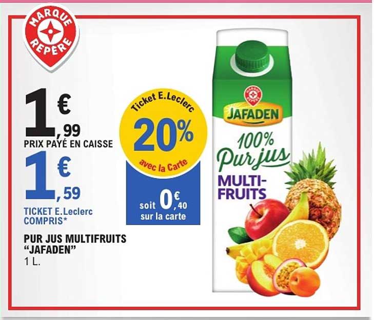 PUR JUS MULTIFRUITS “JAFADEN” 1 L.