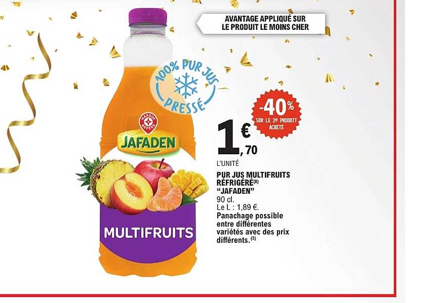 PUR JUS MULTIFRUITS RÉFRIGÉRÉ « JAFADEN »