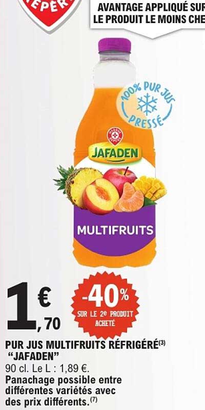 PUR JUS MULTIFRUITS RÉFRIGÉRÉ «JAFADEN»