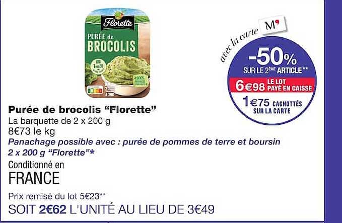 Purée de brocolis “Florette”