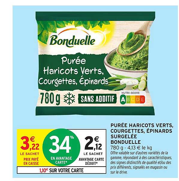 Purée Haricots Verts, Courgettes, Épinards