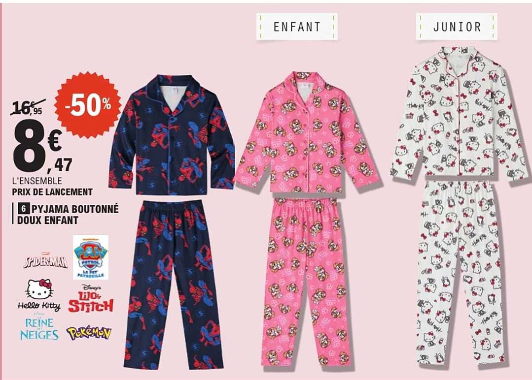 PYJAMA BOUTONNÉ DOUX ENFANT