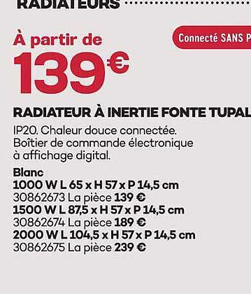 RADIATEUR À INERTIE FONTE TUPAI