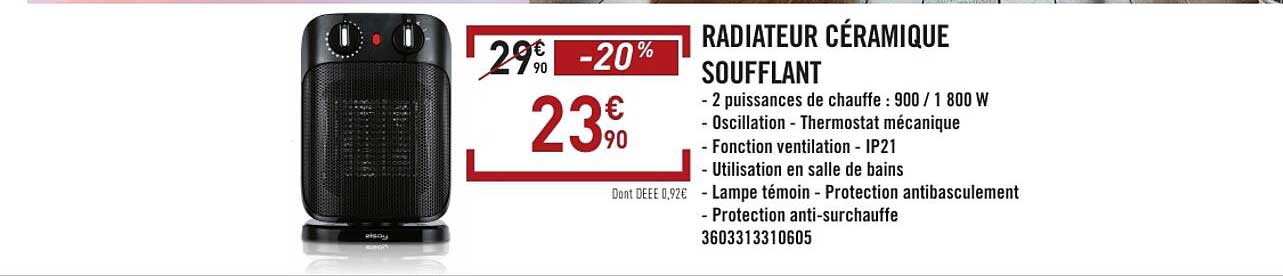 RADIATEUR CÉRAMIQUE SOUFFLANT