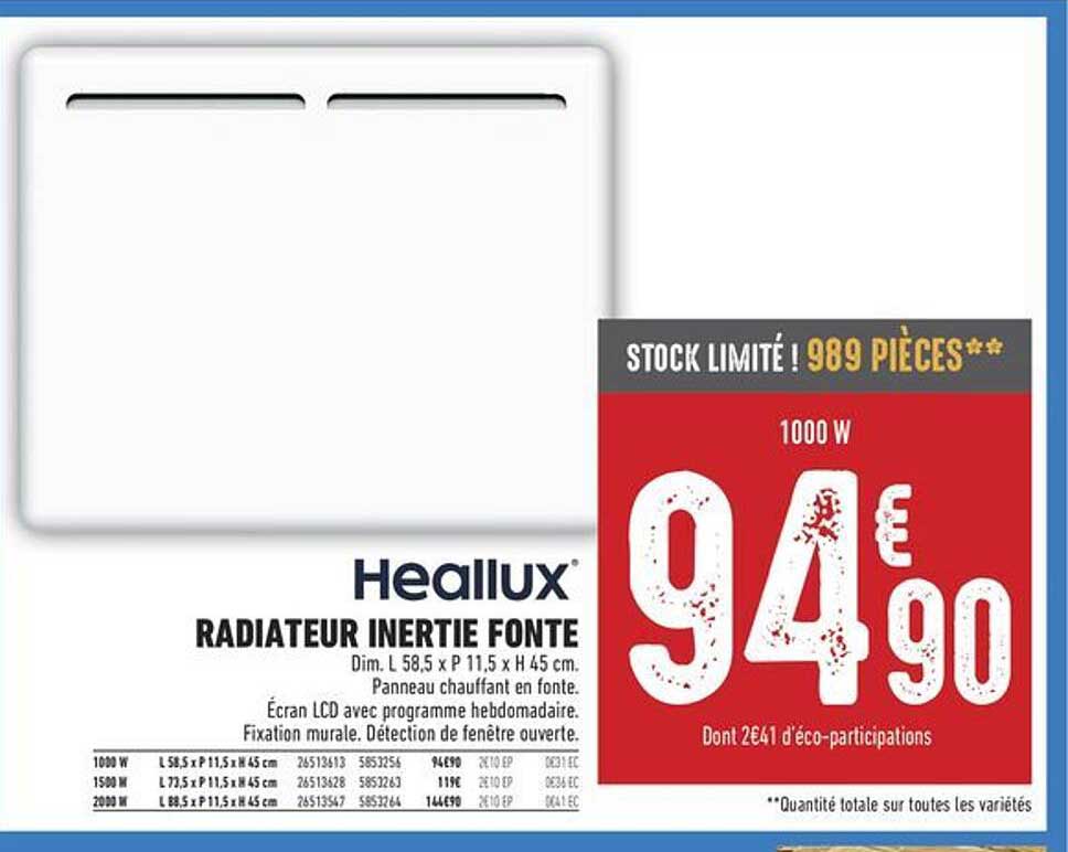 RADIATEUR INERTIE FONTE