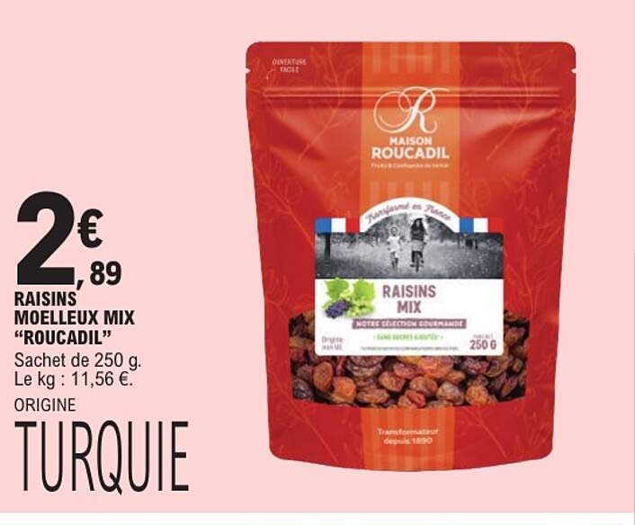 RAISINS MOELLEUX MIX "ROUCADIL"