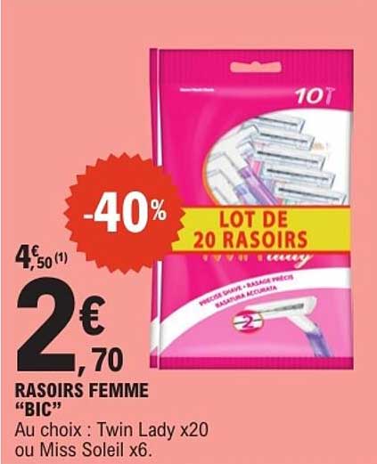 RASOIRS FEMME “BIC”