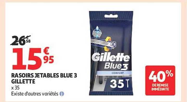 RASOIRS JETABLES BLUE 3 GILLETTE