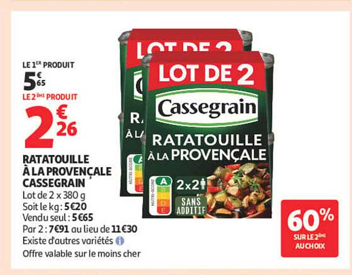 RATATOUILLE À LA PROVENÇALE CASSEGRAIN