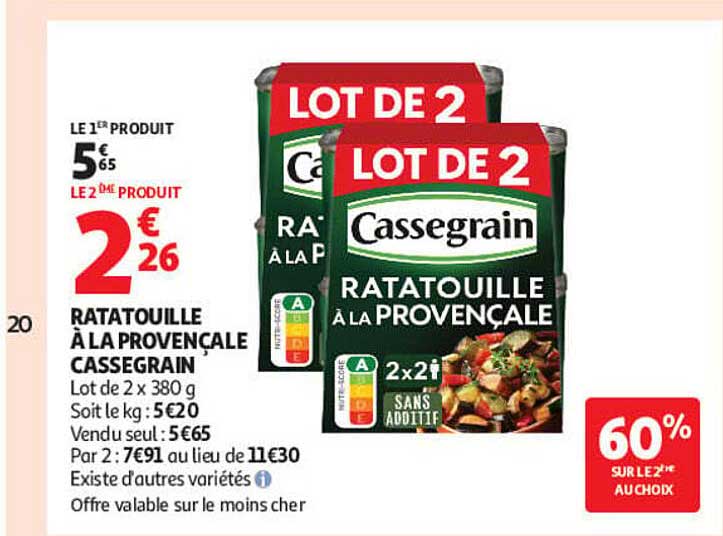 RATATOUILLE À LA PROVENÇALE CASSEGRAIN