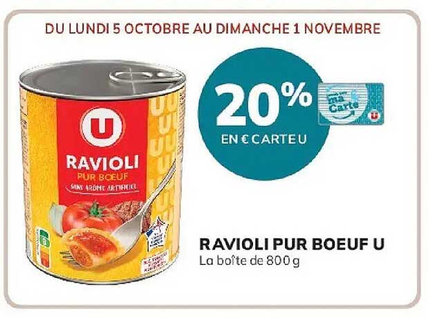 RAVIOLI PUR BOEUF U