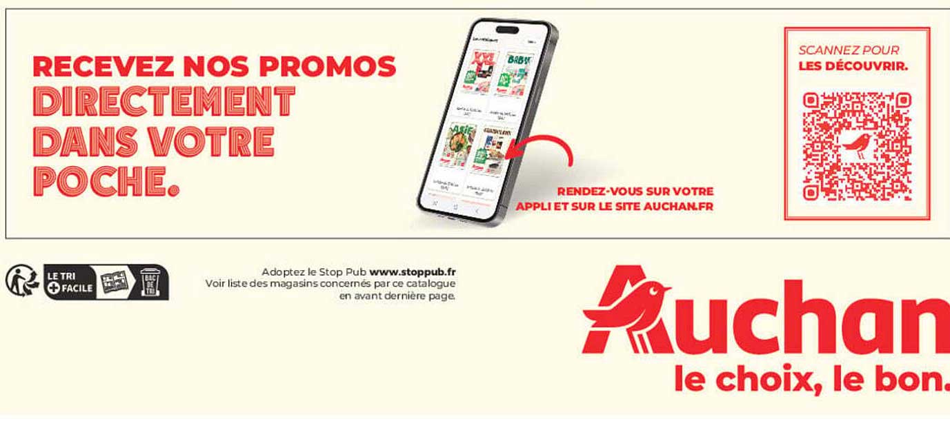 RECEVEZ NOS PROMOS DIRECTEMENT DANS VOTRE POCHE.