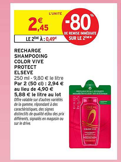 RECHARGE SHAMPOING COLOR VIVE PROTECT ELSEVE