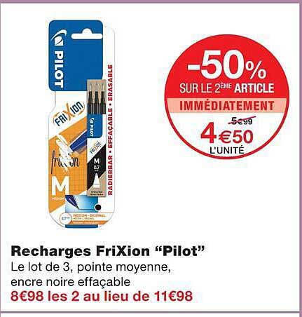 Recharges FriXion “Pilot”