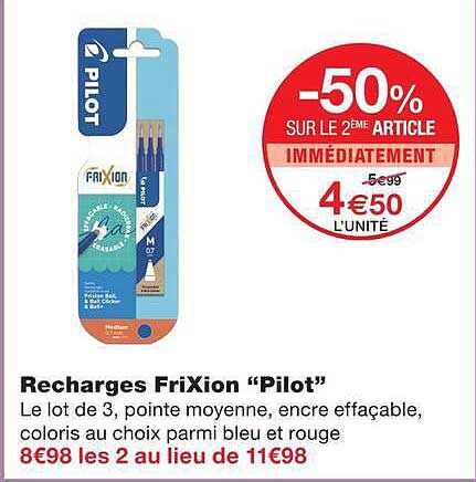 Recharges FriXion “Pilot”