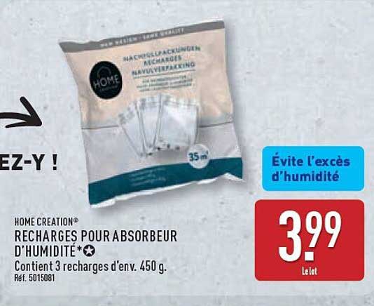 RECHARGES POUR ABSORBEUR D'HUMIDITÉ