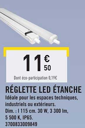 RÉGLETTE LED ÉTANCHE